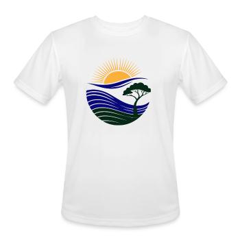 Sunrise Coast Nature Circle - Men's Moisture Wicking Performance T-Shirt - white - Front - Jackson (183cm)