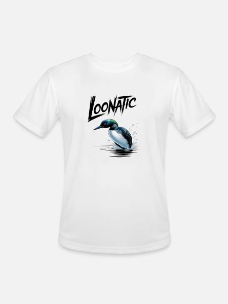 Loonatic Splash Loon Illustration - Men's Moisture Wicking Performance T-Shirt - white