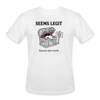 Seems Legit Totally Normal Chest - Men's Moisture Wicking Performance T-Shirt - white - Front - Jackson (183cm)