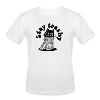 Reste un chat noir mignon et dégoûtant dans la poubelle - T-Shirt Performance pour hommes - blanc - Devant - Jackson (183cm)