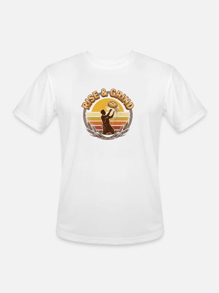 Rise & Grind Sunrise Bakery - Men's Moisture Wicking Performance T-Shirt - white