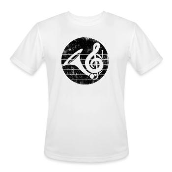 French Horn - Men's Moisture Wicking Performance T-Shirt - white - Front - Jackson (183cm)