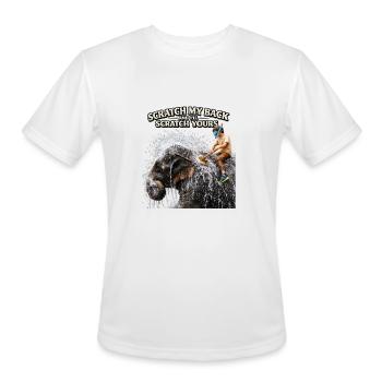 Scratch My Back  - Men's Moisture Wicking Performance T-Shirt - white - Front - Jackson (183cm)
