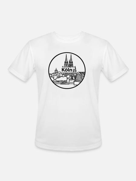cologne germany - Men's Moisture Wicking Performance T-Shirt - white