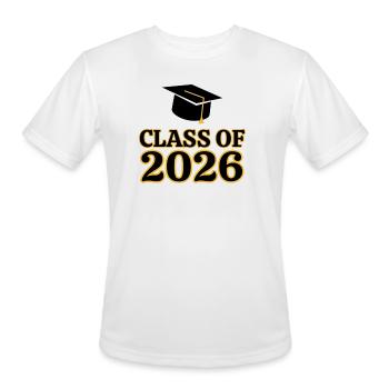 Class of 2026 Graduation  - Men's Moisture Wicking Performance T-Shirt - white - Front - Jackson (183cm)