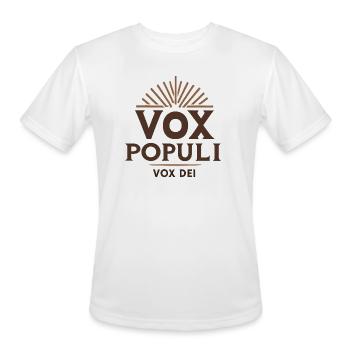 Vox Populi Sunburst Emblem - Men's Moisture Wicking Performance T-Shirt - white - Front - Jackson (183cm)