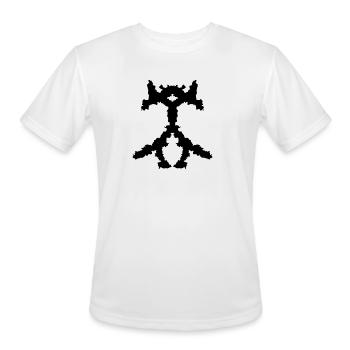 Symmetric Inkblot Figure - Men's Moisture Wicking Performance T-Shirt - white - Front - Jackson (183cm)