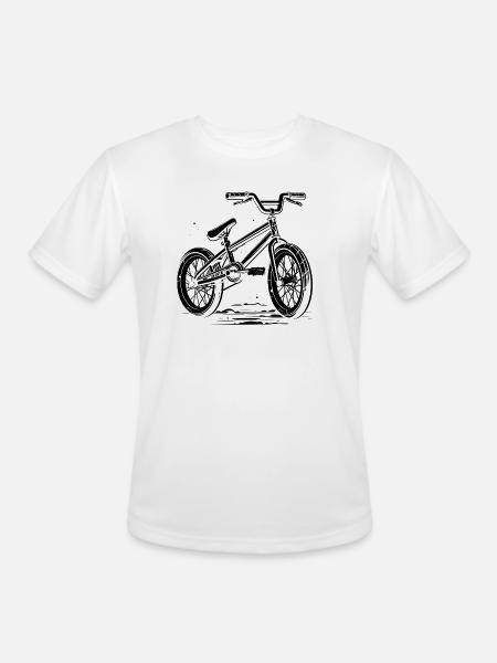 BMX Bike - Men's Moisture Wicking Performance T-Shirt - white