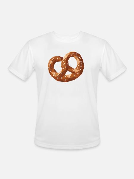 Geometric Pretzel – Pretzel Snack Design - Men's Moisture Wicking Performance T-Shirt - white