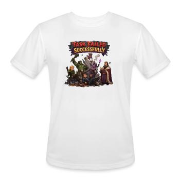 Task Failed Successfully - Men's Moisture Wicking Performance T-Shirt - white - Front - Jackson (183cm)