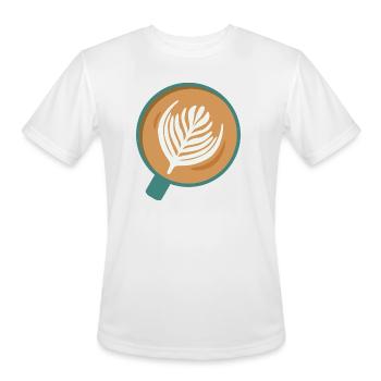 Latte Art - Men's Moisture Wicking Performance T-Shirt - white - Front - Jackson (183cm)