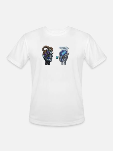 Steampunk Nebula Minds - Men's Moisture Wicking Performance T-Shirt - white