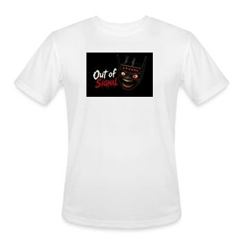 Out of Signal - Horror Router Tech Art Print - Men's Moisture Wicking Performance T-Shirt - white - Front - Jackson (183cm)