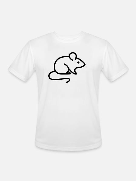 mouse - Men's Moisture Wicking Performance T-Shirt - white