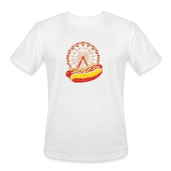 Neon Carnival Hotdog & Ferris Wheel - Men's Moisture Wicking Performance T-Shirt - white - Front - Jackson (183cm)