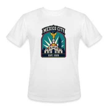 Mexico City CDMX Emblem - Men's Moisture Wicking Performance T-Shirt - white - Front - Jackson (183cm)