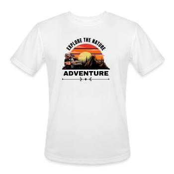 Sunset Camper Vanscape - Men's Moisture Wicking Performance T-Shirt - white - Front - Jackson (183cm)