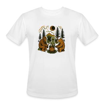 Moonlit Cryptid Campfire - Men's Moisture Wicking Performance T-Shirt - white - Front - Jackson (183cm)