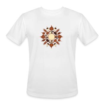 Radial Pumpkin Harvest - Men's Moisture Wicking Performance T-Shirt - white - Front - Jackson (183cm)