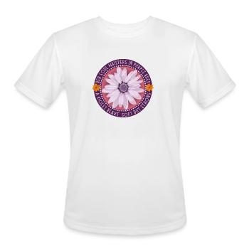 Purple Daisy Soul Circles - Men's Moisture Wicking Performance T-Shirt - white - Front - Jackson (183cm)