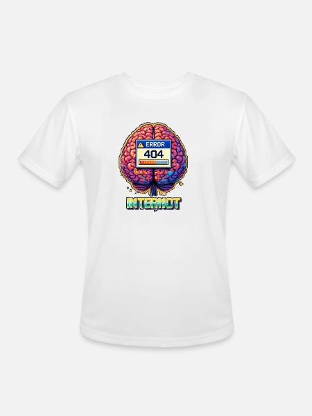 Retro Brain 404 Internet - Men's Moisture Wicking Performance T-Shirt - white