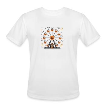 Pumpkin Ferris Wheel Halloween Parade - Men's Moisture Wicking Performance T-Shirt - white - Front - Jackson (183cm)