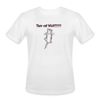 t-shirt-design-cat_hanging_on_rope_line - Men's Moisture Wicking Performance T-Shirt - white - Front - Jackson (183cm)