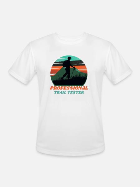 Professional_Trail_Tester - Men's Moisture Wicking Performance T-Shirt - white