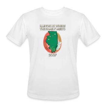 Illinois Family Map 2027 Reunion - Men's Moisture Wicking Performance T-Shirt - white - Front - Jackson (183cm)