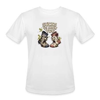 Sucks to Know You - Funny Dirty Socks Humor Shirt - Men's Moisture Wicking Performance T-Shirt - white - Front - Jackson (183cm)