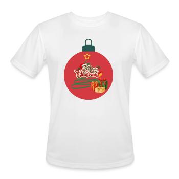 Merry Christmas Ornament with Gifts - Men's Moisture Wicking Performance T-Shirt - white - Front - Jackson (183cm)