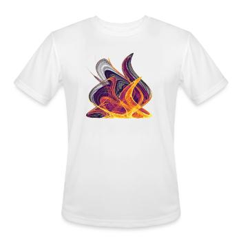 Whispers of Fire – Fractal Art - Men's Moisture Wicking Performance T-Shirt - white - Front - Jackson (183cm)