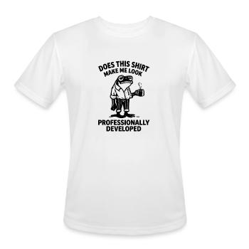 Professional Frog Development Tee - Men's Moisture Wicking Performance T-Shirt - white - Front - Jackson (183cm)