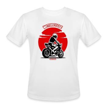 Motorcycle Rider Retro Red Sun Since 2026 - Men's Moisture Wicking Performance T-Shirt - white - Front - Jackson (183cm)