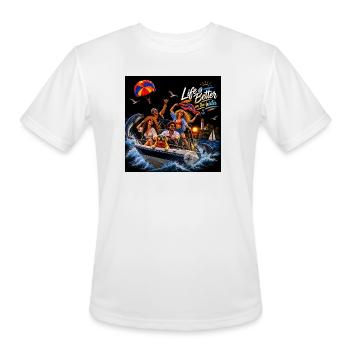 Life is Better on the Water Boat Crew - Men's Moisture Wicking Performance T-Shirt - white - Front - Jackson (183cm)