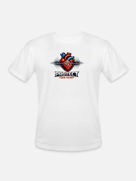 Protect Your Heart - Men's Moisture Wicking Performance T-Shirt - white