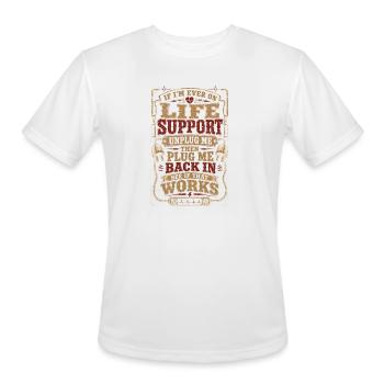 Rebranchez-moi en mode respiratoire si jamais je suis sous vie s - T-Shirt Performance pour hommes - blanc - Devant - Jackson (183cm)