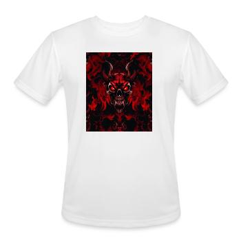 Hellborn Skull Inferno - Men's Moisture Wicking Performance T-Shirt - white - Front - Jackson (183cm)