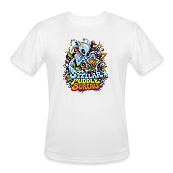 Stellar Puddle Bureau – Cute Aliencore Creature - Men's Moisture Wicking Performance T-Shirt - white - Front - Jackson (183cm)