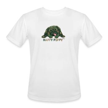 Happy puppy tm - Men's Moisture Wicking Performance T-Shirt - white - Front - Jackson (183cm)