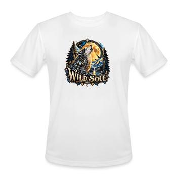 Moonlit Wolf Wild Soul - Men's Moisture Wicking Performance T-Shirt - white - Front - Jackson (183cm)