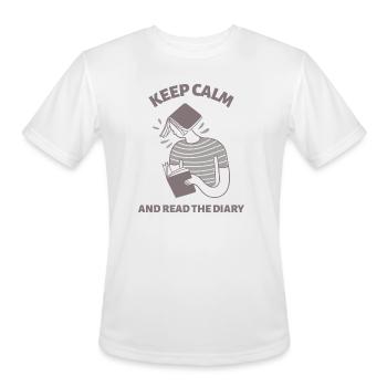 Keep Calm And Read The Diary Diary Reading  - Men's Moisture Wicking Performance T-Shirt - white - Front - Jackson (183cm)