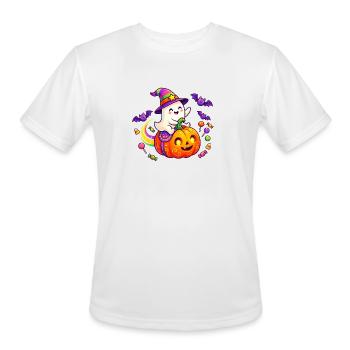 Ghost Pumpkin Halloween Parade - Men's Moisture Wicking Performance T-Shirt - white - Front - Jackson (183cm)
