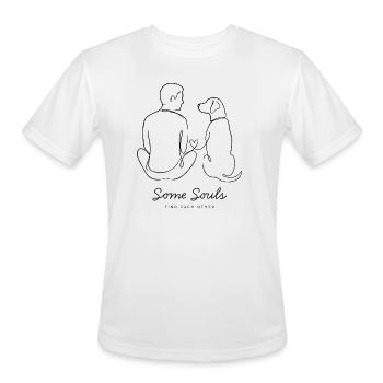 some souls find each other - Men's Moisture Wicking Performance T-Shirt - white - Front - Jackson (183cm)