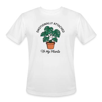 Cute Ghost Emotionally Attached To My Plants - Men's Moisture Wicking Performance T-Shirt - white - Front - Jackson (183cm)