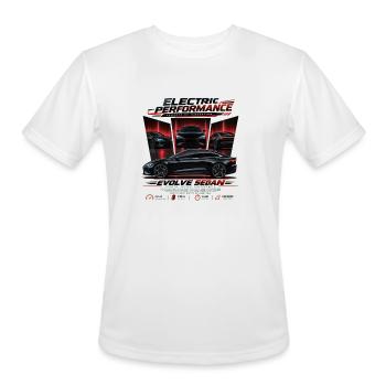 Electric Performance Evolve Sedan - Men's Moisture Wicking Performance T-Shirt - white - Front - Jackson (183cm)