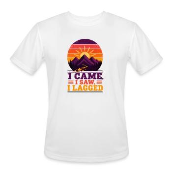 Lagged Mountain Sunset Meme - Men's Moisture Wicking Performance T-Shirt - white - Front - Jackson (183cm)