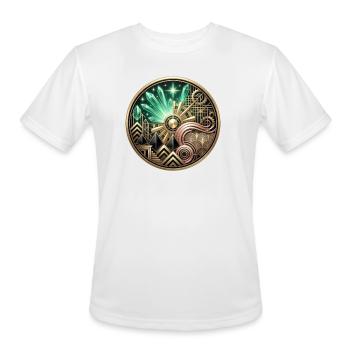 Crystal Gear Cosmos - Men's Moisture Wicking Performance T-Shirt - white - Front - Jackson (183cm)