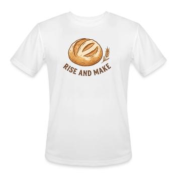 Rise and Make Loaf - Men's Moisture Wicking Performance T-Shirt - white - Front - Jackson (183cm)