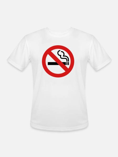 No Smoking - Men's Moisture Wicking Performance T-Shirt - white